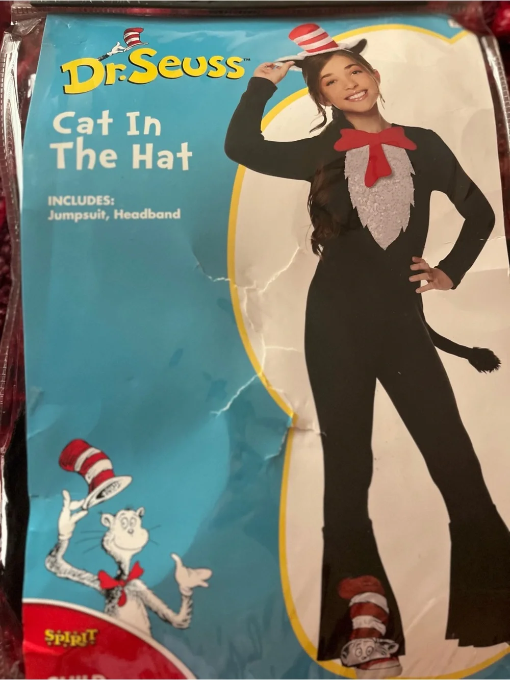 Spirit Dr. Seuss Cat In The Hat Kids Costume - Black, Red, White